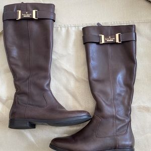 Kate Spade; Ronnie riding boots, dark brown; size 5
